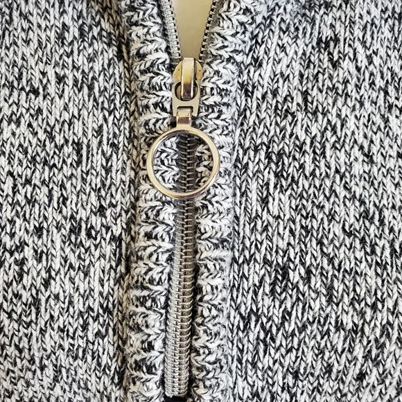 Karen Scott Sweater Womens 2X Pullover 1/4 Zip‎ Gray White Warm Layer Warm XXL - Picture 6 of 13
